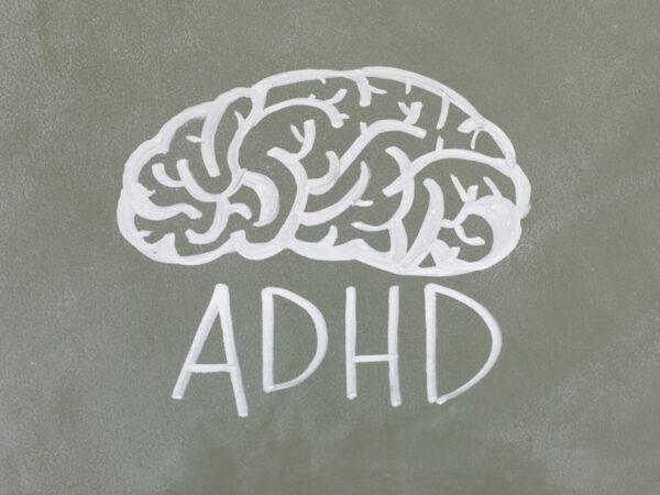 ADHD coach - Drawn brain with ADHD letters underneath