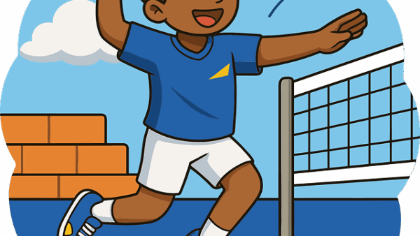 Kind speelt volleybal