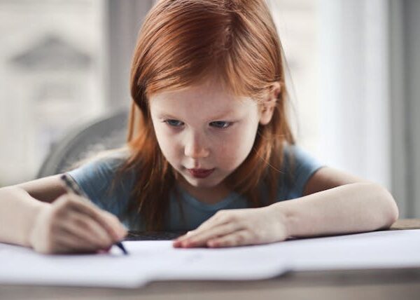 Girl writing