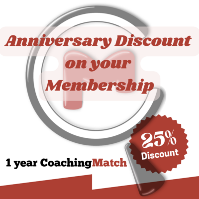Jubilee discount - Membership coaching platform CoachingMatch