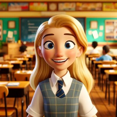 Animation and Illustration - girl at school