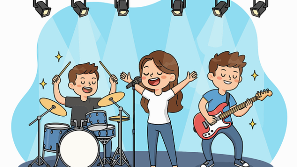 Kinderen op naschoolse activiteit muziek